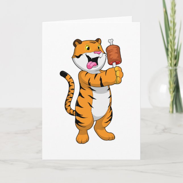 Carte Tigre avec de la viande (Devant)