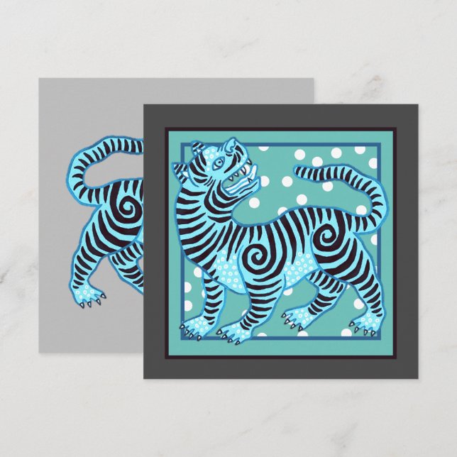 Carte Tigre bleu thaïlandais (Devant / Derrière)