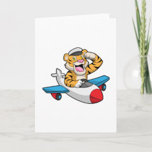 Carte Tigre en tant que pilote dans un avion