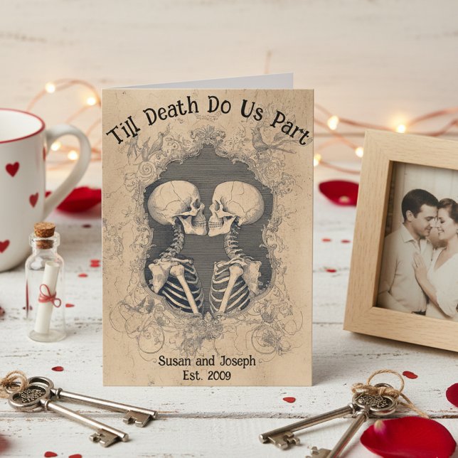 Carte Till Death Do Us Part Skeleton Couples  (Créateur téléchargé)