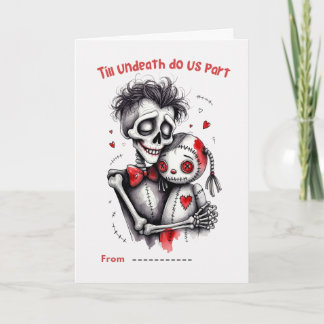 Carte Till Undeath Do Us Part Skeleton Couple Valentine 