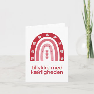 Carte Tillykke med kæ rligheden, mariage danois