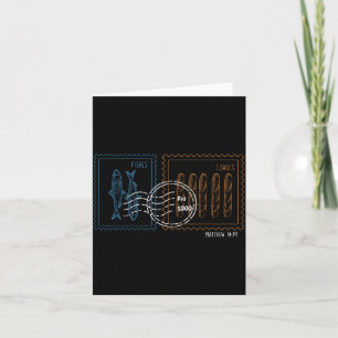 Carte Timbre Pain Et Poissons Verset Biblique Matthieu 1