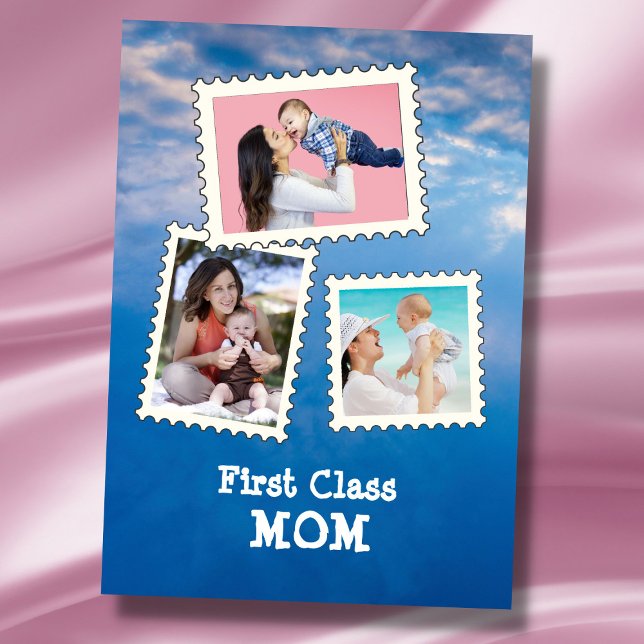 Carte Timbres personnalisés pour la fête des mères avec  (Créateur téléchargé)