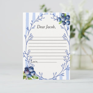 Carte Time Capsule Poem Blueberry Réponse