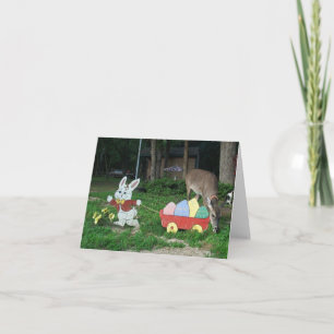 CARTE TINKERBELL ET EASTER RABBIT