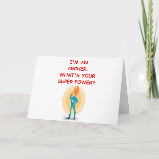 Carte tir à l'arc (Devant)