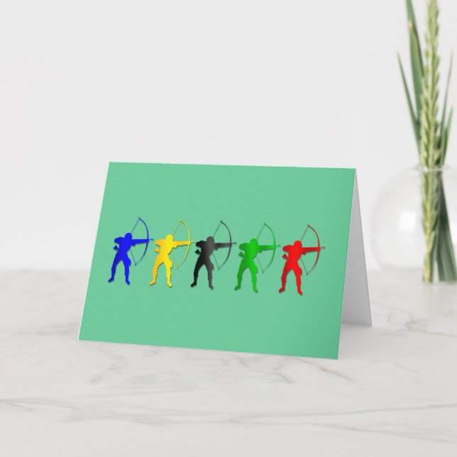 Carte Tir à l'arc Jeux d'été Archer Sports (Devant)