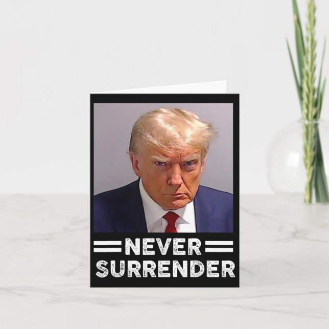 Carte Tir de Mug ne jamais abandonner Trump vote 2024 (Devant)