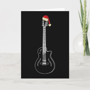 Carte Tirage simple de la guitare de Noël