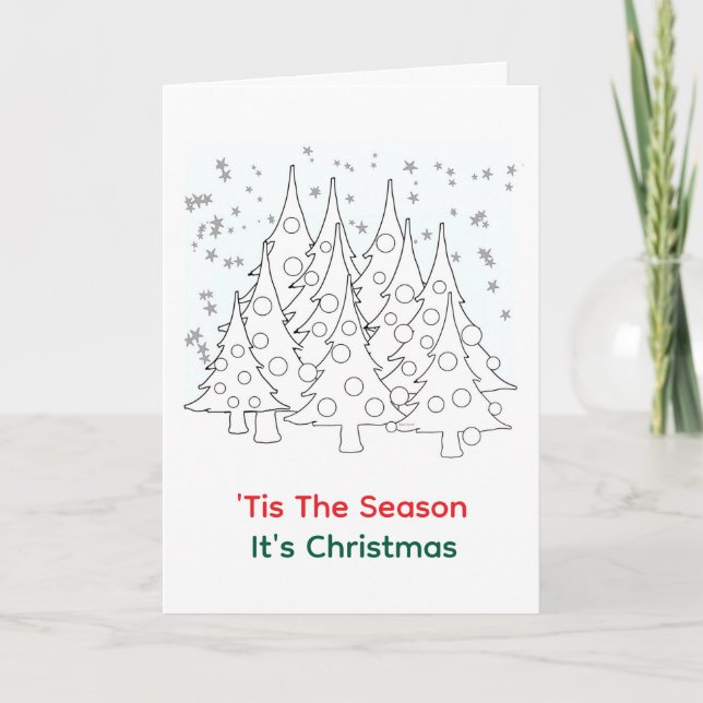Carte 'Tis The Season It's Christmas Trees  (Devant)
