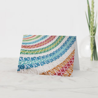 Carte Tissu Tissé Main à Rayures Colorées
