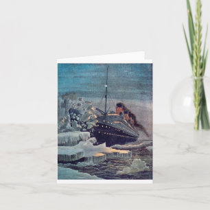 Carte Titanic Hits Iceberg