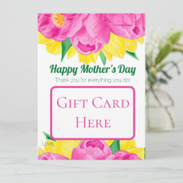 Carte Titulaire de carte-cadeau de la Fête des Mères ros