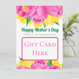 Carte Titulaire de carte-cadeau de la Fête des Mères ros
