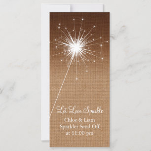 Carte Titulaire Ombre Burlap Sparkler