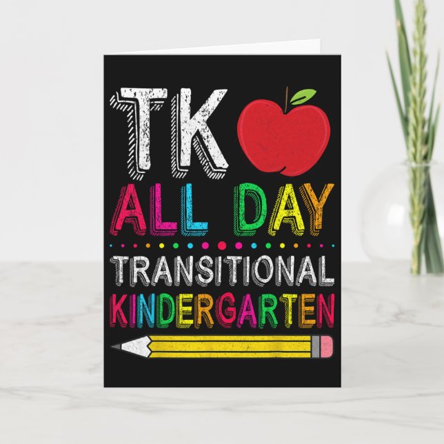 Carte Tk All Day Transition Kindergarten Teacher Student (Devant)