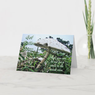 Carte Toadstool Get Well- peut changer le libellé intéri