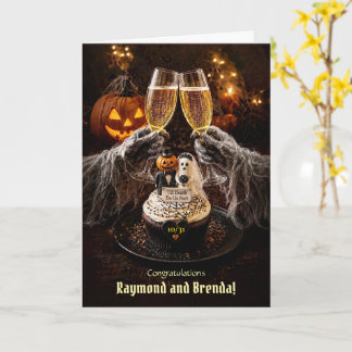 Carte Toast au champagne et joli cupcake pour un mariage