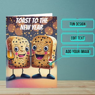 Carte Toast au Nouvel An
