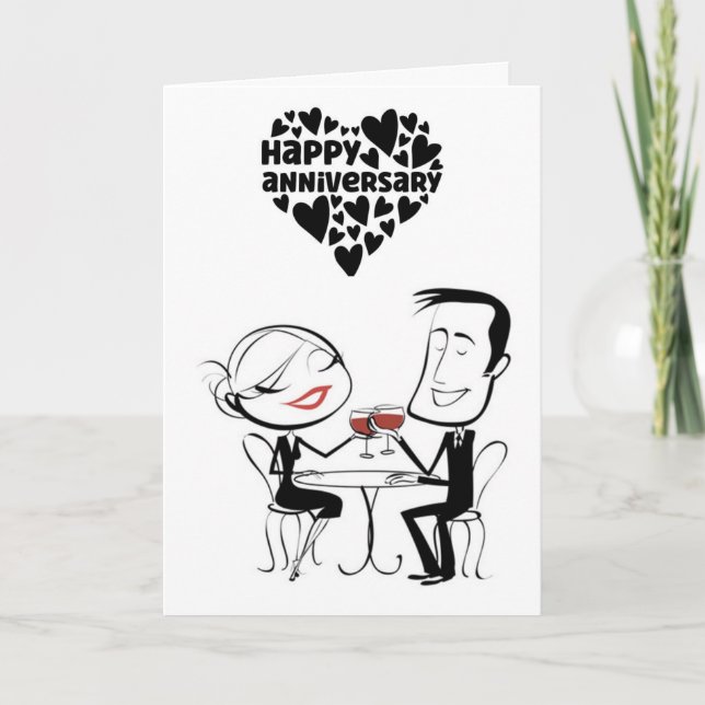 CARTE "TOAST" NOTRE "AMOUR" SUR NOTRE ANNIVERSAIRE (Devant)