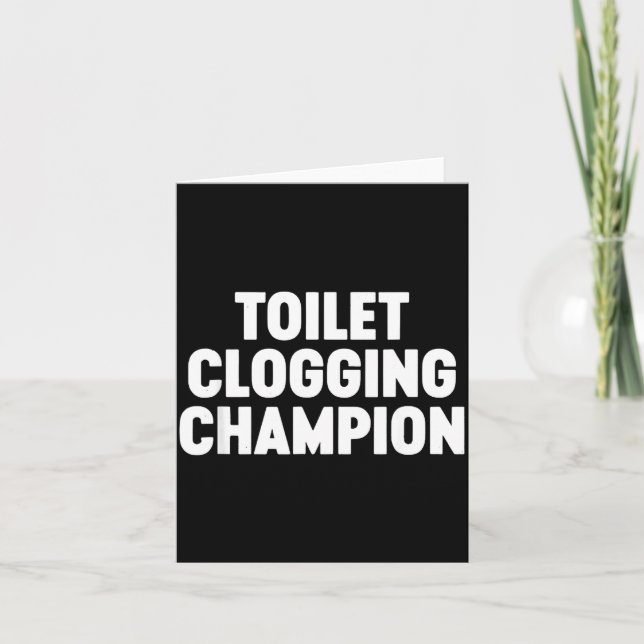 Carte Toilet Clogging Chamon Funny Award Dad Jokes  (Devant)
