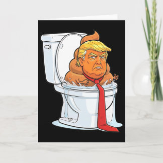 Carte Toilet Poop Trump 