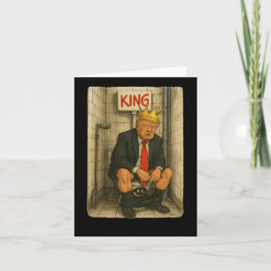 Carte Toilette Trone King - Oeuvre satirique de Trump