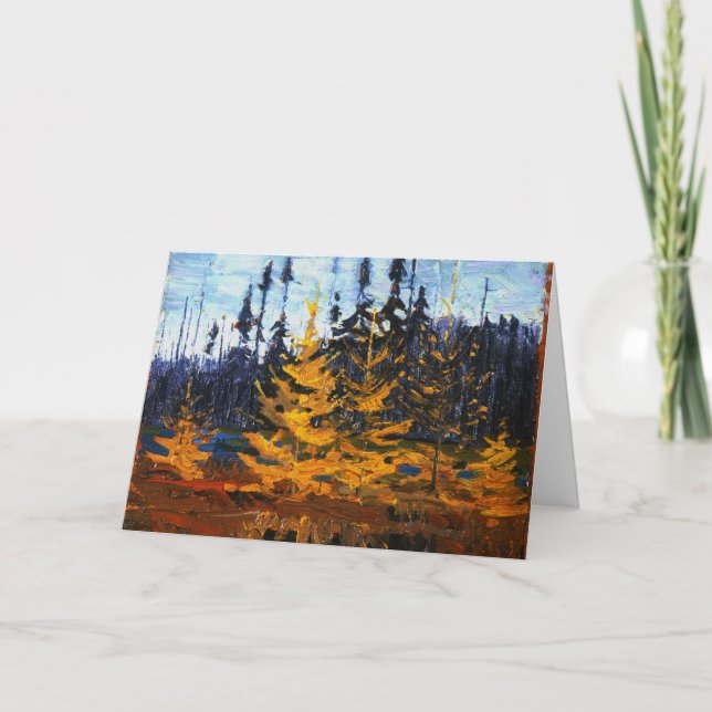 Carte Tom Thomson Painting Tamaracks Canadian Wilderness (Devant)