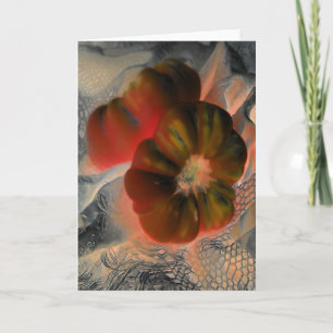 Carte "Tomate et dentelle" Numériquement modifié