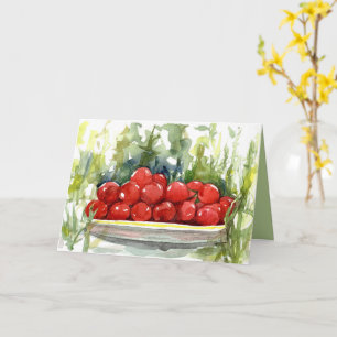 Carte Tomates Cerises de Jardin d'Été Heureux Légume