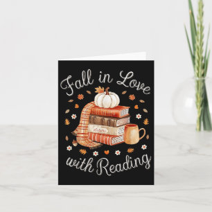 Carte Tomber Amoureux Avec Lecture Livre Citrouille Auto