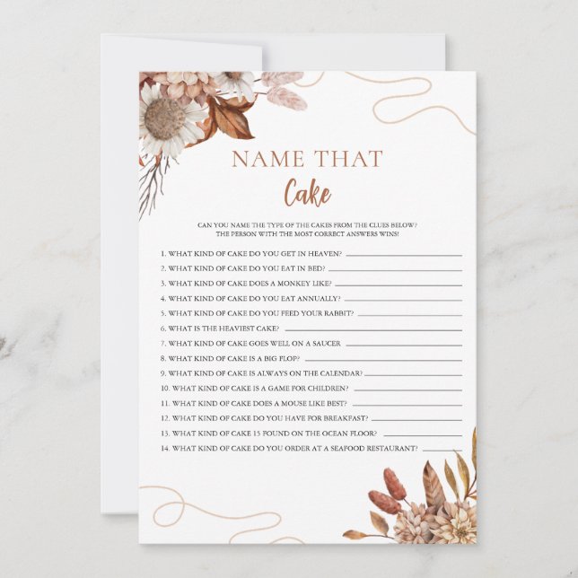 Carte Tomber amoureux | Nom Du Jeu De Fête des mariées D (Devant)