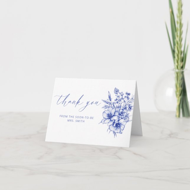 Carte Tomber dans l'amour Fête des mariées Merci (Devant)