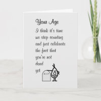 Ton âge Un joyeux poème d'anniversaire amusant