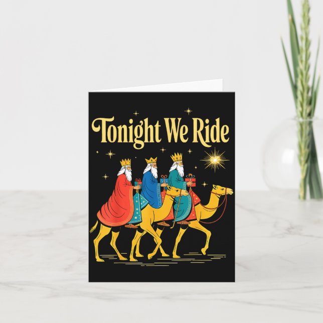 Carte Tonight We Ride Christmas, 3 Wise Men, Christian C (Devant)
