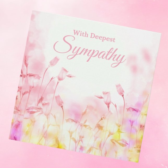 Carte Tons rose doux Coloré Floral (Créateur téléchargé)