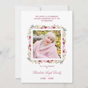 Carte Tons rose et rouge Botanique Floral Garland Photo