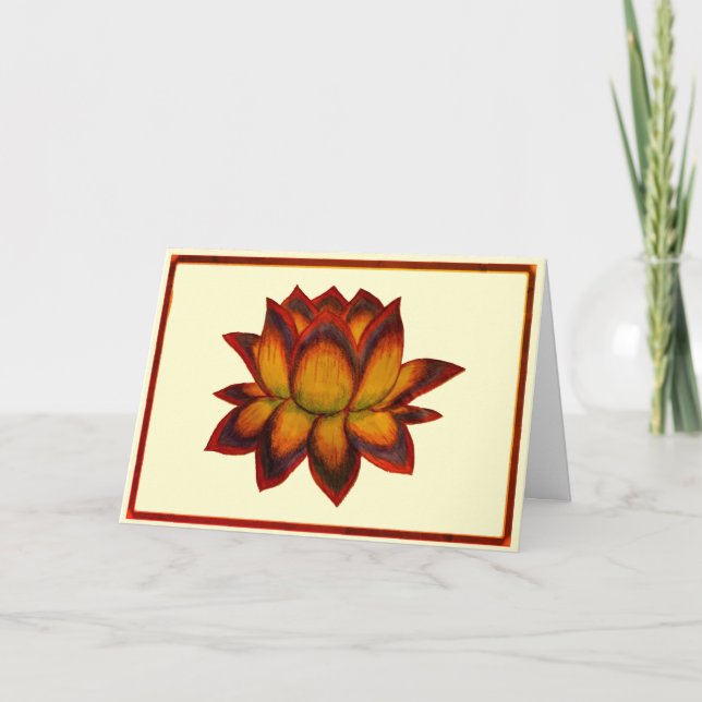 Carte Tons Rouges Lotus (Devant)