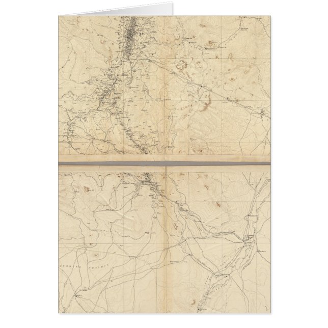 Carte topographique de la région minière de Washoe (Devant)