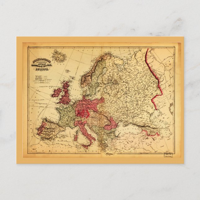 Carte topographique de l'Europe (1871) (Devant)