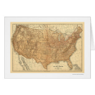 Carte topographique des Etats-Unis - 1883
