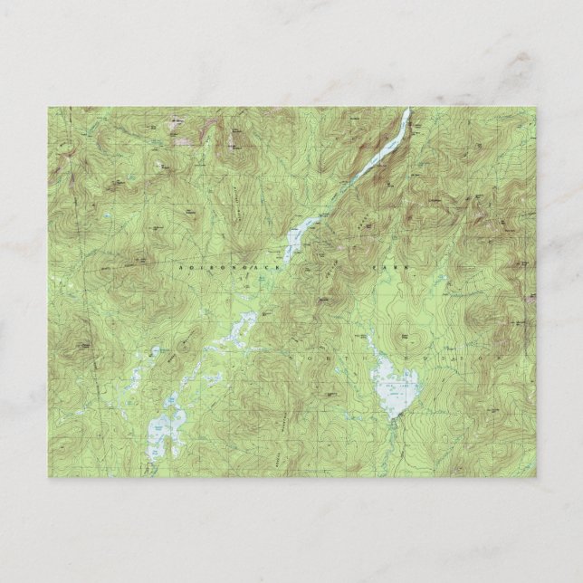 Carte topographique du Mont Marcy - Adirondack Par (Devant)