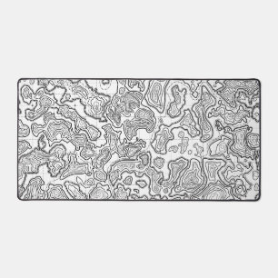 carte topographique du pavé de bureau de la souris
