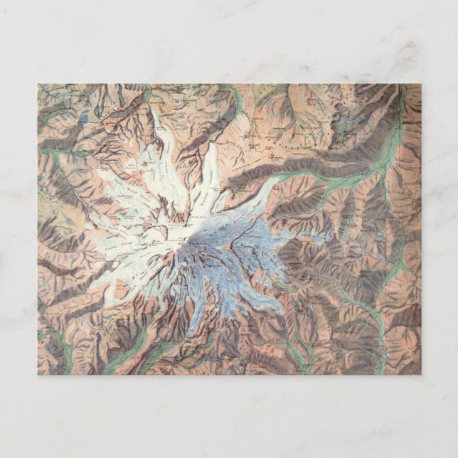 Carte topographique vintage Mount Rainier Washingt (Devant)