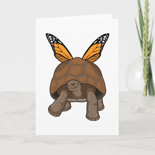 Carte Tortue aux couleurs arc-en-ciel (Devant)