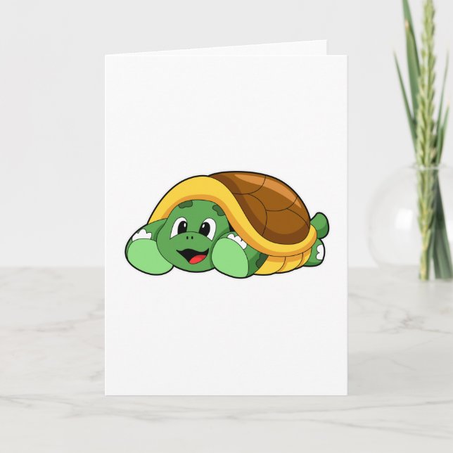 Carte Tortue avec carapace en guise de couverture (Devant)