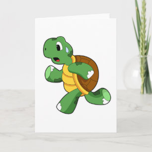 Carte Tortue comme joggeur à la course