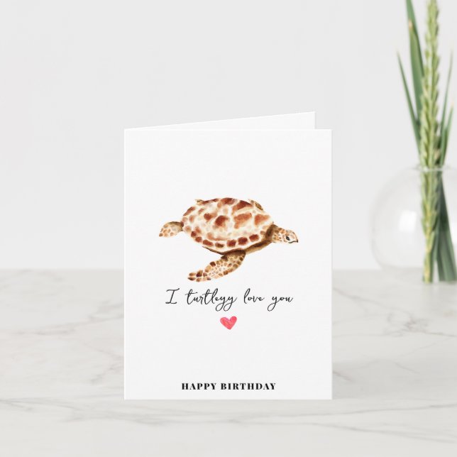 Carte Tortue de mer de Tortue Anniversaire (Devant)