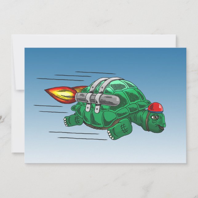 Carte Tortue Fusée Rapide (Devant)